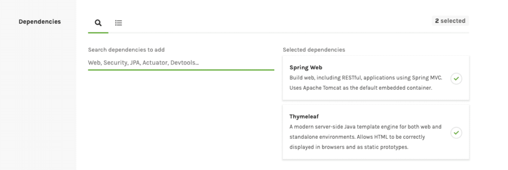 thymeleaf with